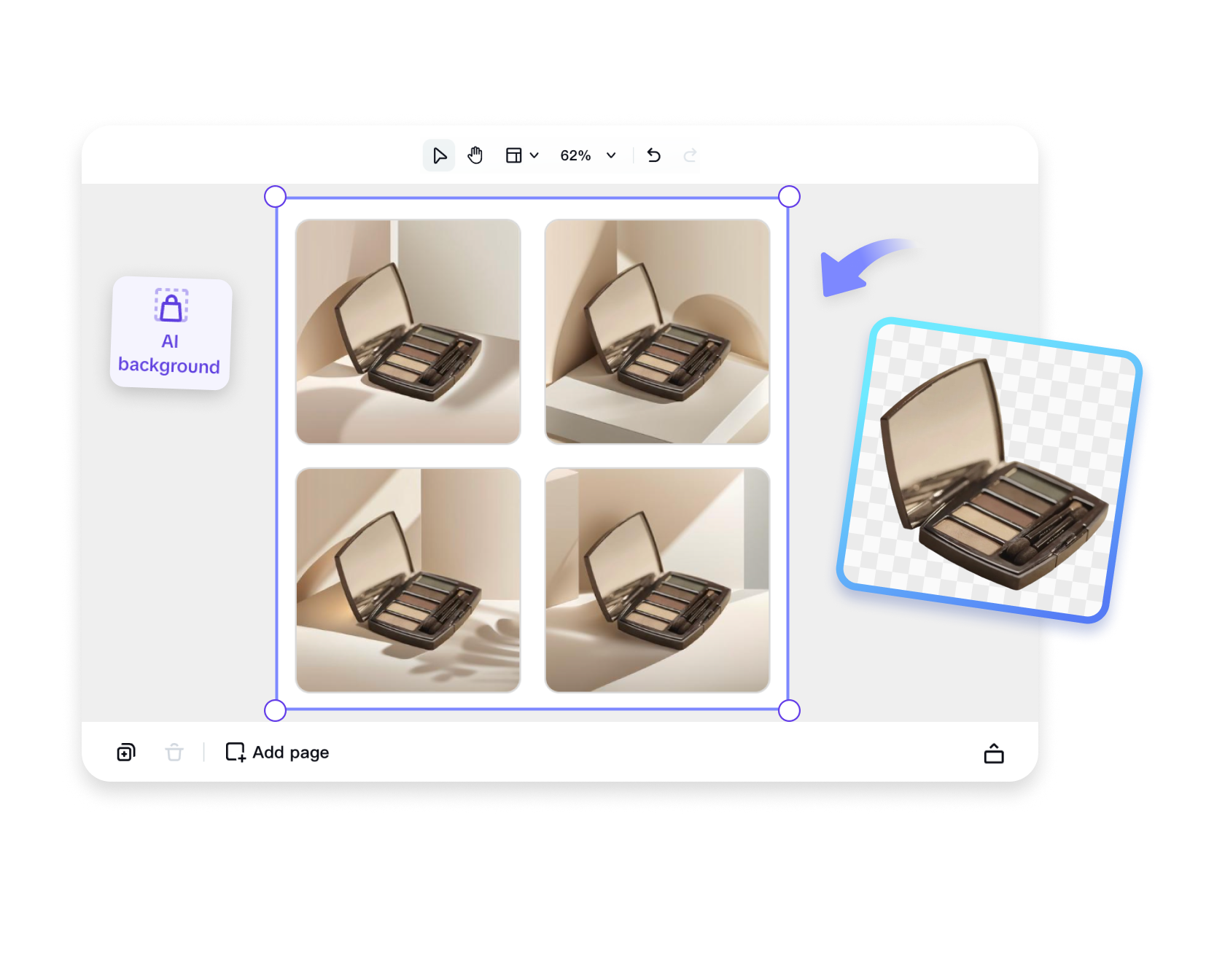 смена фона фото